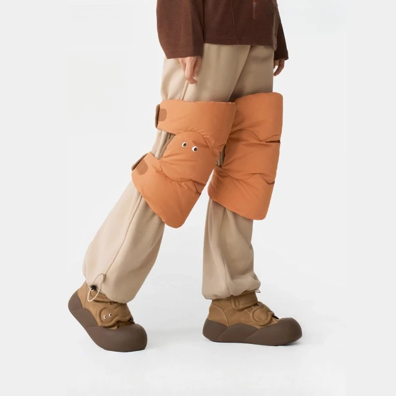 

Пуховые наколенники для мужчин и женщин взимку. Толстые и теплые защитные наколенники для езды на велосипеде. Холодно- и ветрозащитные наколенники.