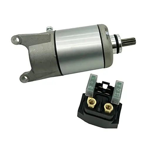 Starter Motor & Solenoid Relay For Yamaha YFM35 YFM350 Grizzly 350 Wolverine 350 Bruin 350 04-06 YZF600R OEM 18757 SMU0269