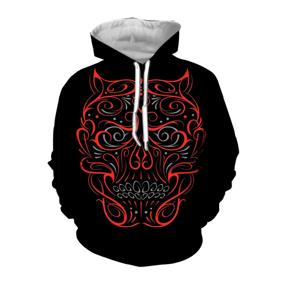 Jumeast 3D Halloween Demonic Hoodie Men Clothing Fashion Streetwear Casual Mens Hoodies Oversize High Quality Clothes Pullover