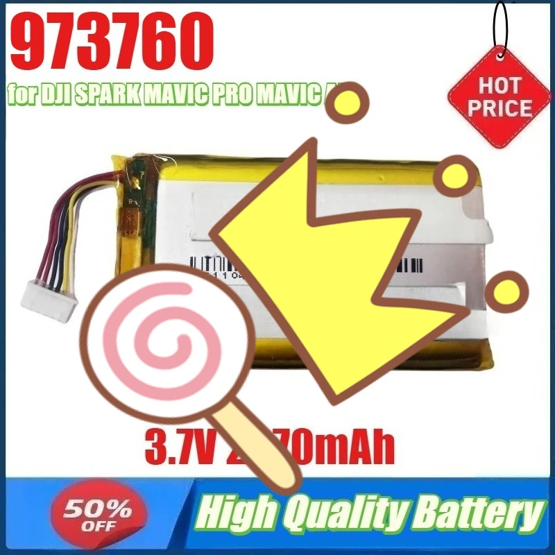 

3.7V 2970mAh 973760 Battery for DJI SPARK MAVIC PRO MAVIC AIR Control Battery