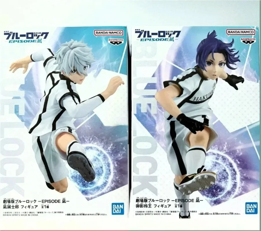

В наличии Оригинальная фигурка Bandai BLUE LOCK: Микагэ Рэо, Наги Сейширо, аниме-фигурка, модель, игрушка, настольное украшение, подарок на день рождения, 16 см