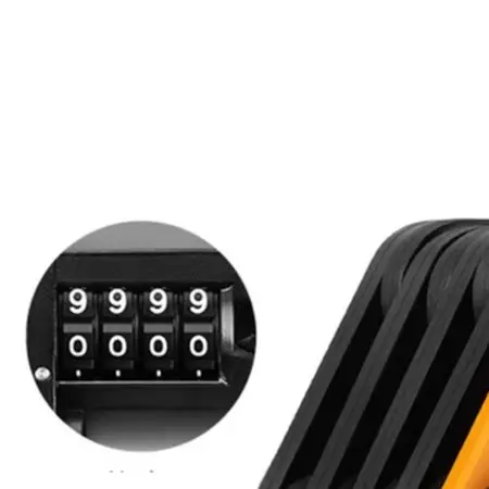 Portable Folding Bicycle Lock with Alloy Steel Body and ABS Plastic Coating for Mountain Road Bike Theft Prevention