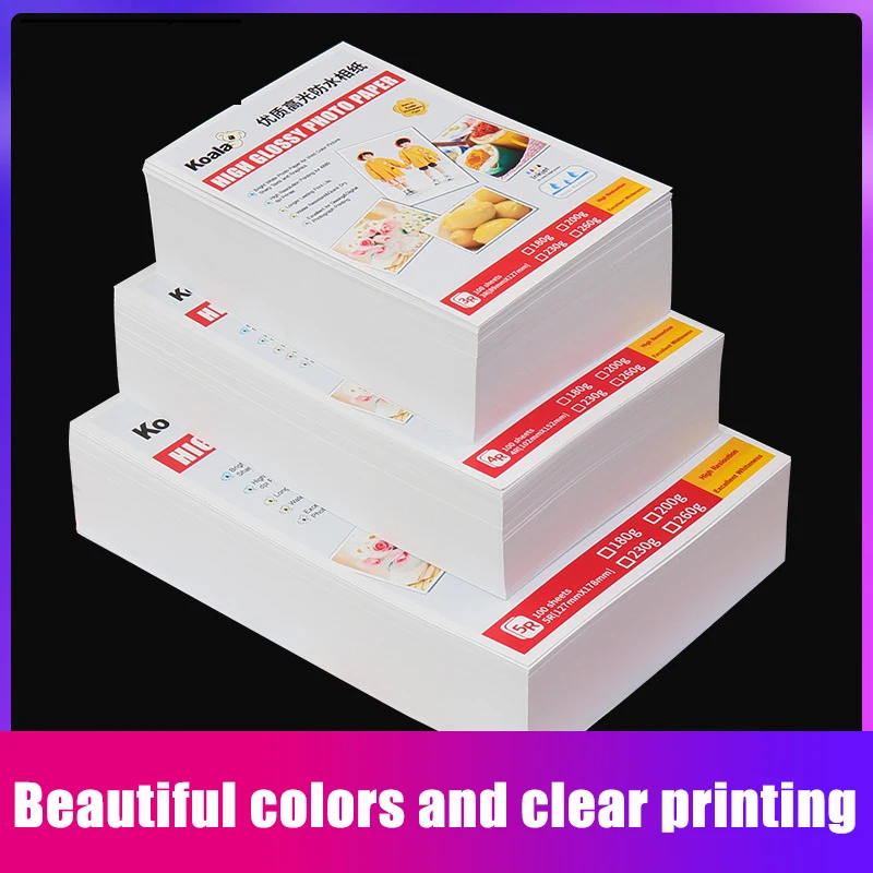 100pcs/bag 5 Inch 6 Inch 7 Inch Quality Photo Paper Photo Studio Paper And Glossy Photo Paper 20pcs A4 Suitable For Album Photos