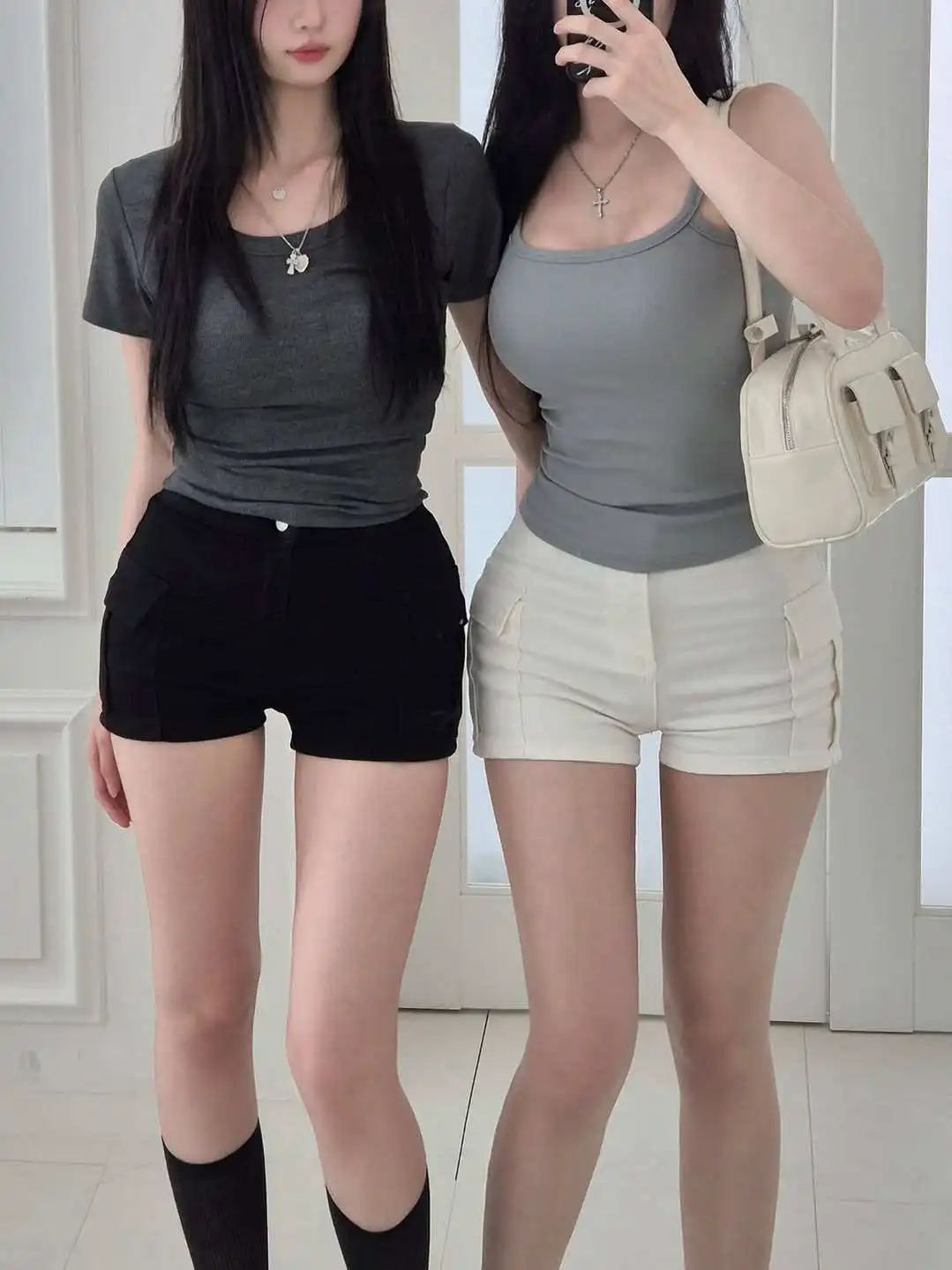 

Джинсовые шорты с высокой талией и удлиненной вставкой для коррекции бедер, утягивающие, с боковыми карманами, женские, сексуальные, для работы