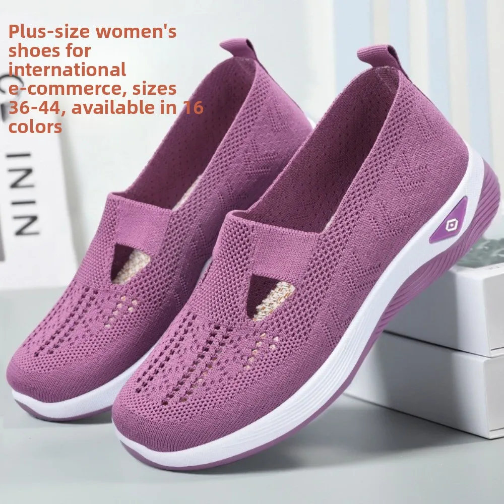 

Breathable Casual Women's Sports Shoes Comfortable Mesh Soft Sole Shallow Mouth Single Shoe
