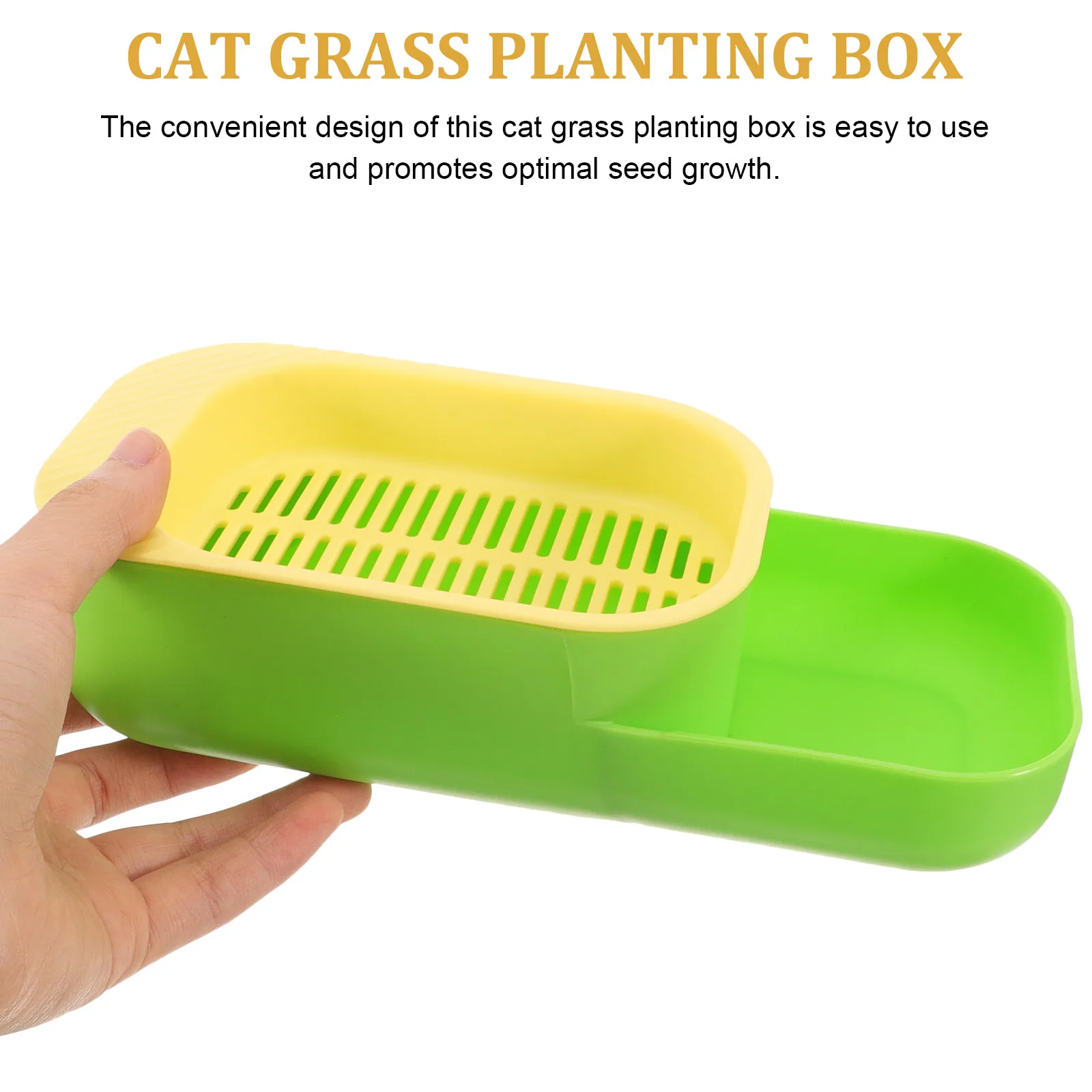 

Cat Grass Planting Box Hydroponic Indoor Pots Creative Nursery Plastic Home Catnip Green Easy Practical Design