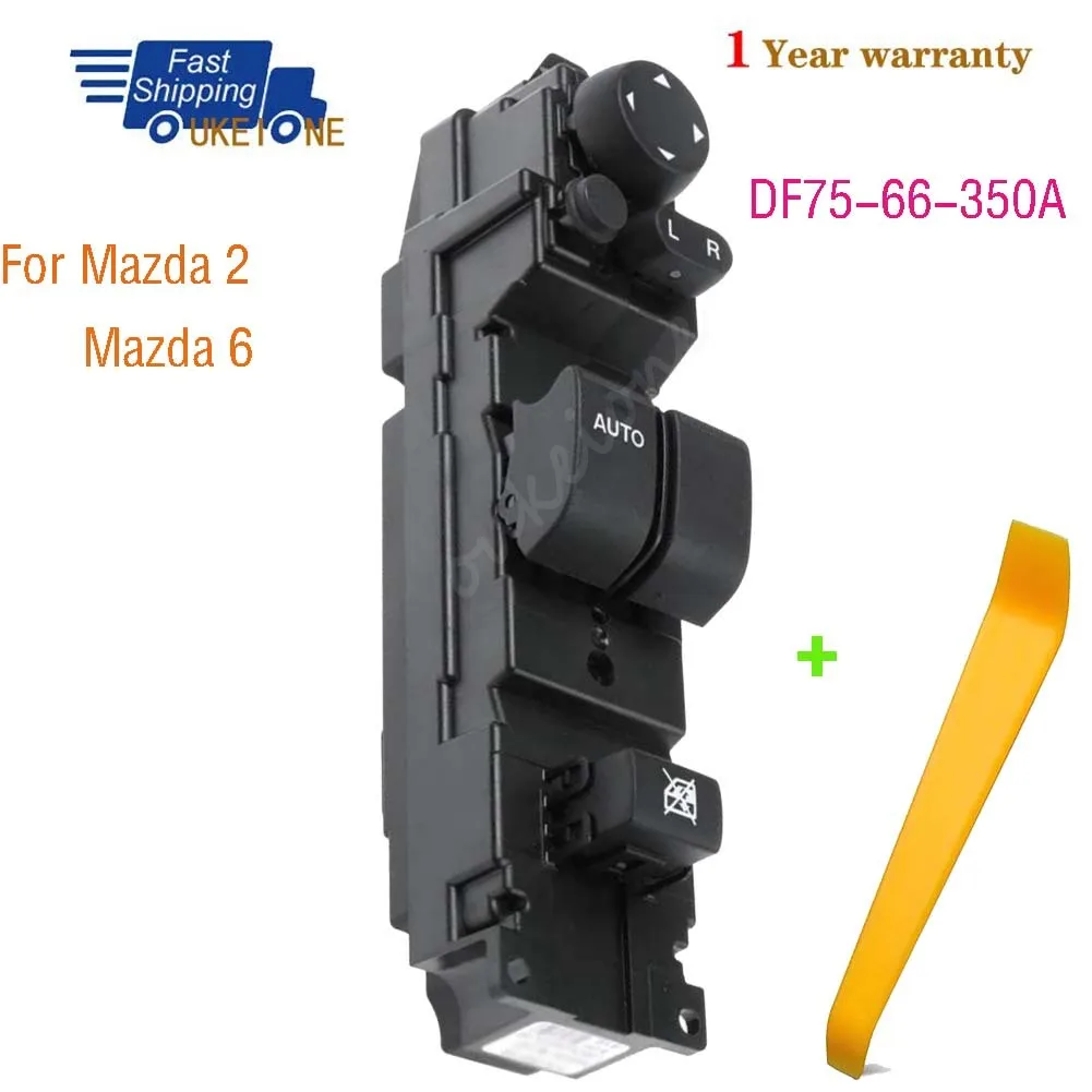 

DF75-66-350A For Mazda 2 Mazda 6 2008-2012 Front Left Master Driver Side Electric Power Window Switch lifter Control Butto