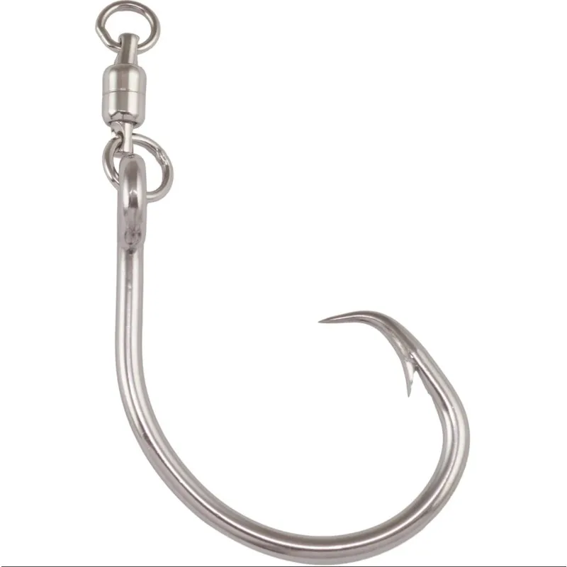 Mustad Demon 3X – Anzuelos circulares con swivel para pesca deportiva