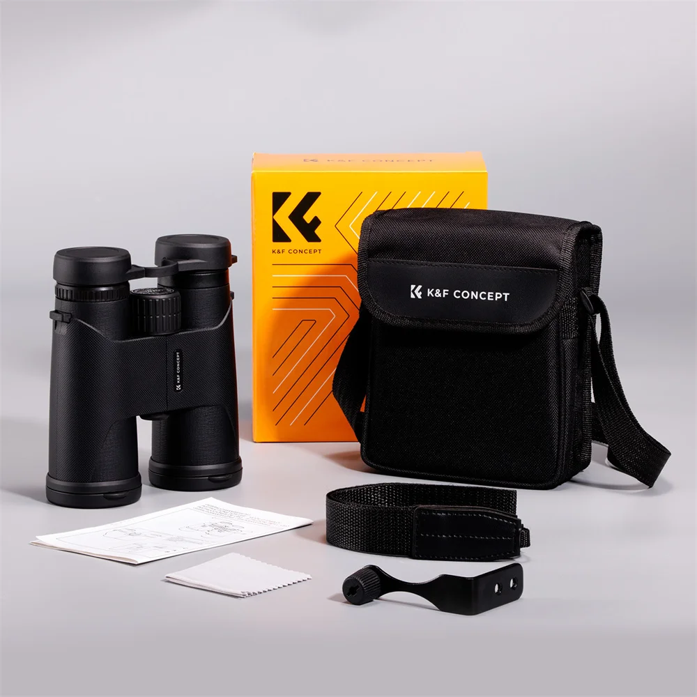 K&F CONCEPT 10x42 Compacte verrekijker voor reizen, kamperen en sterrenkijken met statiefadapter, BAK4 prisma en FMC-lens