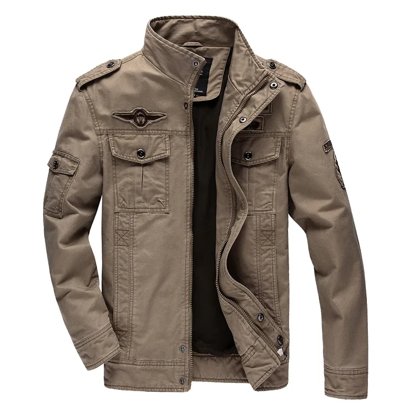 New Casual Army Jacket Men Plus Size M-6XL Jaqueta Masculina Air Force One Spring & Autumn Cargo Mens Jackets Coat