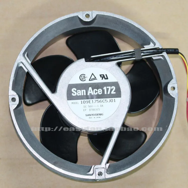 

НОВЫЙ SANYO DENKI SAN ACE 109E1756C5J01 17CM17251 3PIN DC56V 1.0A алюминиевый вентилятор охлаждения