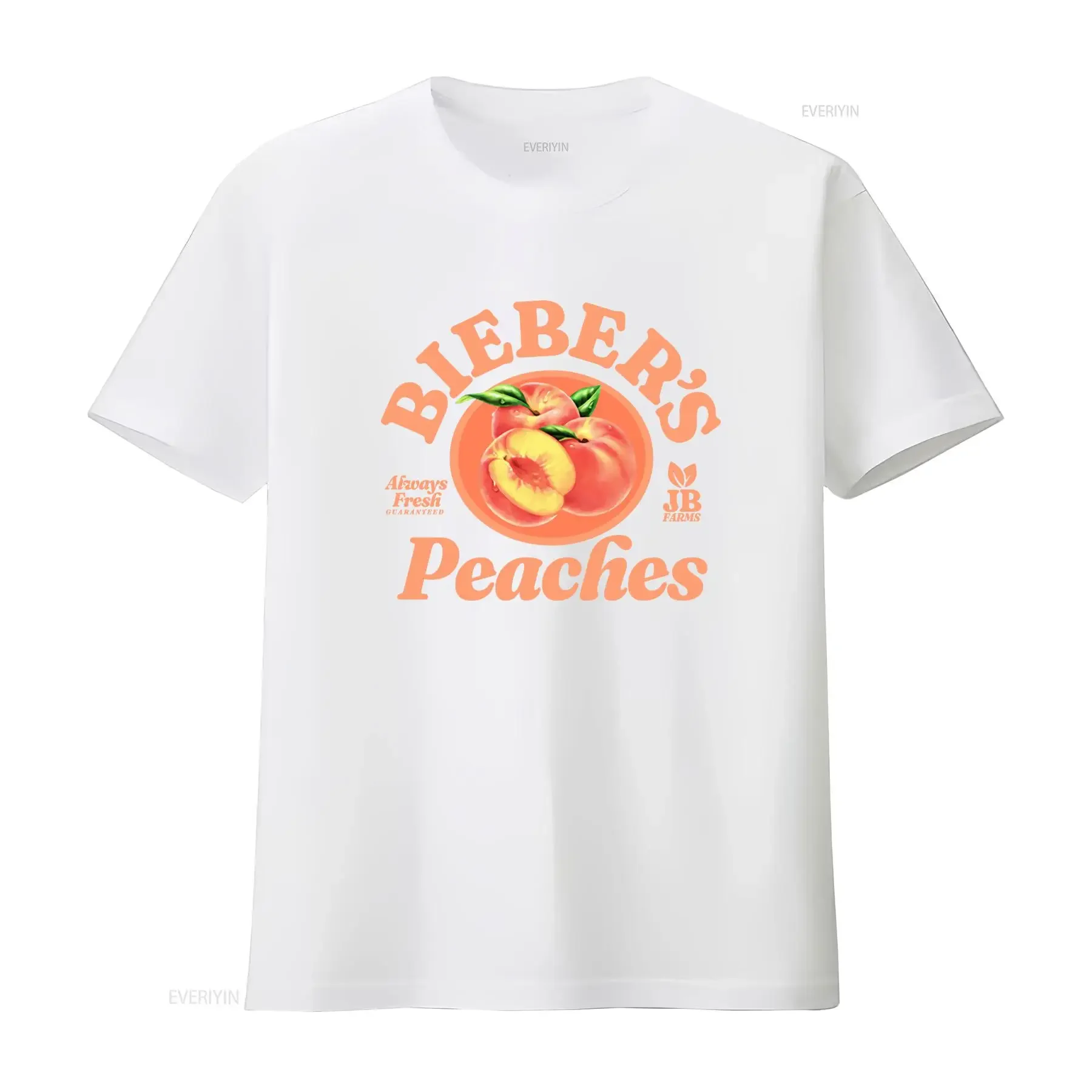Justin Bieber Official Branded Men's XL Bieber's Peaches T Shirt New w Tags Always Fresh Guaranteed JB Farms Design vintage view 3