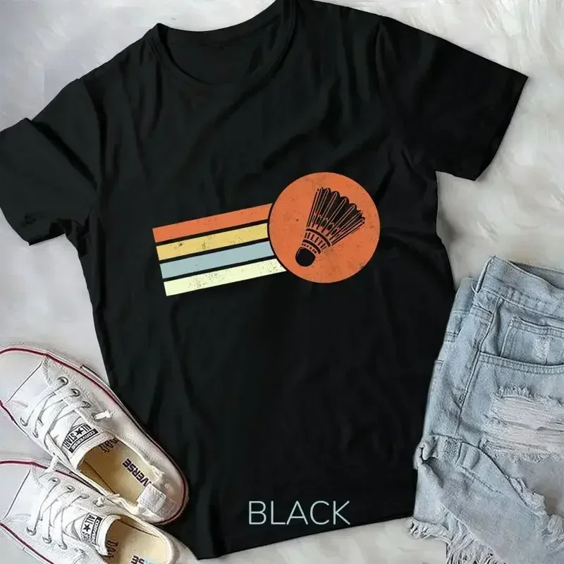 Badminton Retro Birdie Smash Shuttlecock Vintage Badminton Unisex T shirt