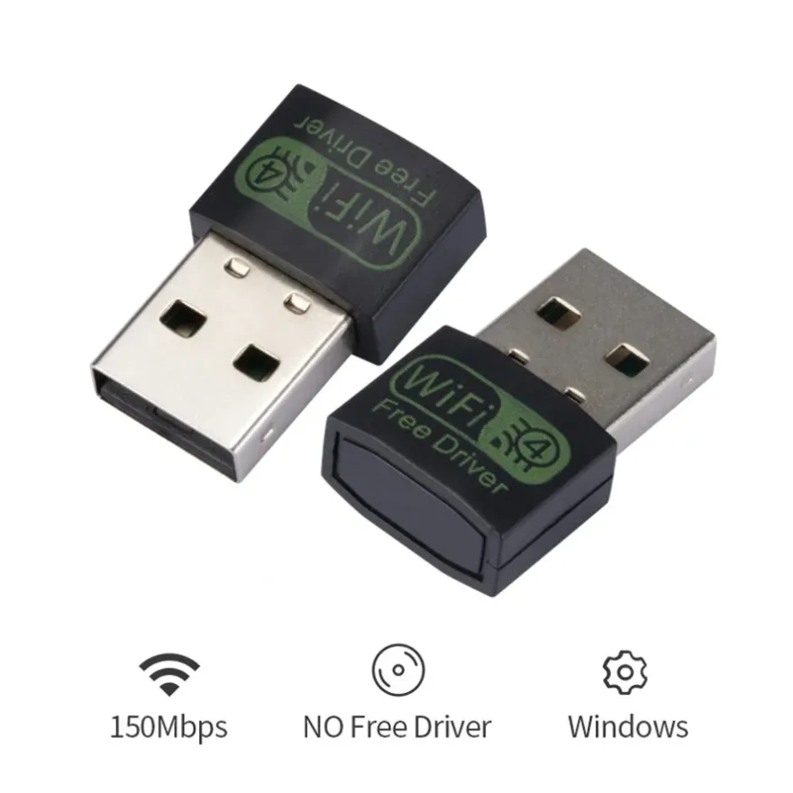 Mini 150Mbps USB Wifi Adapter 2.4G Wireless Network Card Wifi Antenna Wifi Receiver For Laptop Desktop PC Win7/8/10 /11