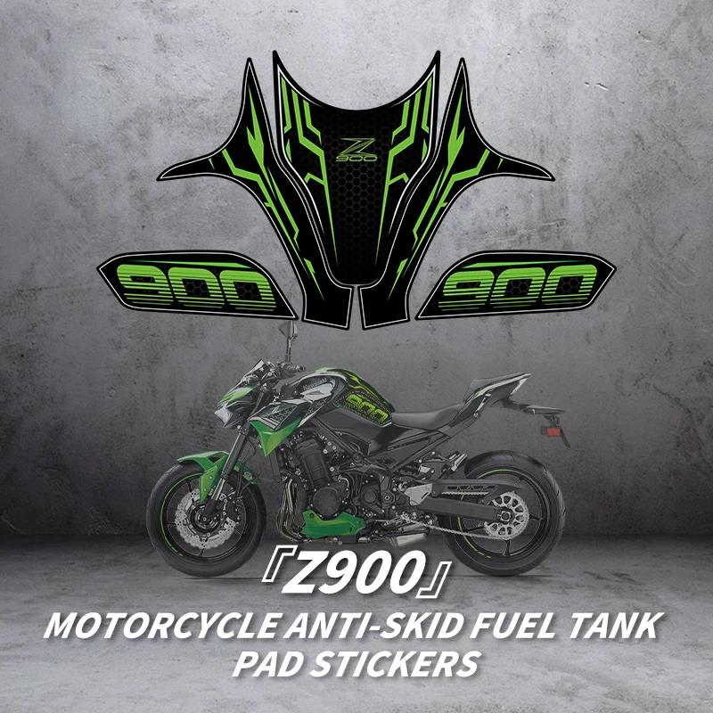 For KAWASAKI Z900 Bike Gas Fuel Pad Refit Decals Kits Of Motorcycle Fuel Tank Area Decoration And Protection Pattern Stickers