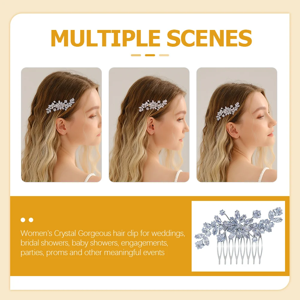 

Элегантная свадебная расческа для волос со стразами, свадебный головной убор, аксессуар для волос невесты, идеально подходящий для невест и подружек невесты