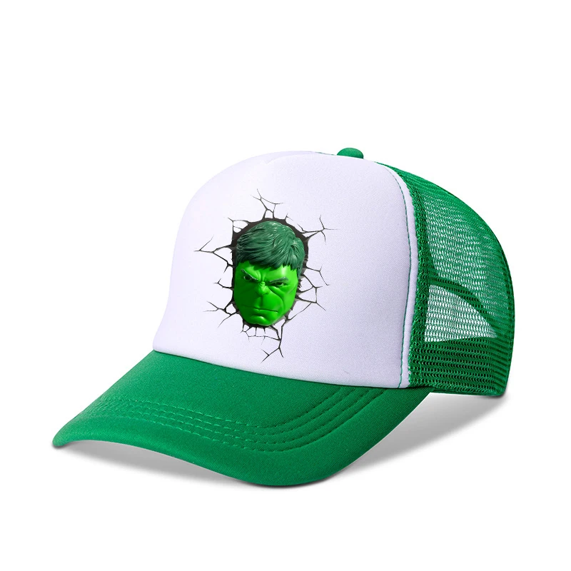 Hulk Marvel Kids Summer Caps Movie Cartoon Print Boys Disney Anime Breathable Adjustable Parent Childern\'s Outdoor Baseball Hats