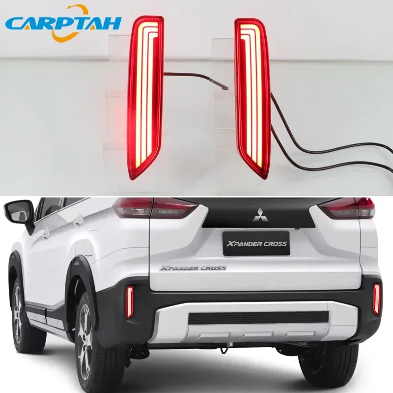 

Автомобильные светодиодные лампы заднего бампера для Mitsubishi Xpander Cross 2019-2021, противотуманные фары, стоп-сигнал, указатель поворота, отражатель, индикаторы, задние фонари