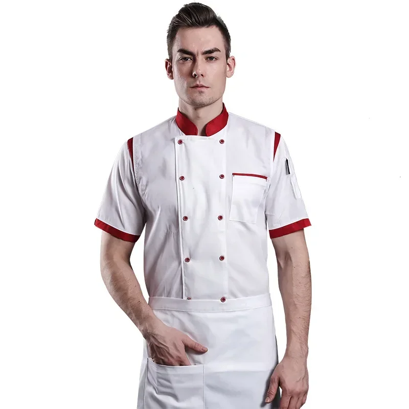 ユニセックスフードサービスキッチンシェフ制服ホテルジャケットケーキコーヒーショップウェイターコートベーカリーフードサービスシェフ制服作業服