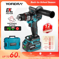 YOFIDRA 700N.m 13mm Brushless Electric Drill Screwdriver 20+3 Torque Cordless Ice Breaking Power Tool For Makita Battery Pin