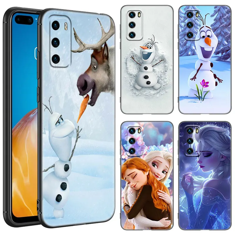 Princess Elsa Anna Olaf Phone Case For Huawei Pura 70 Ultra P20 P30 P40 Lite P60 Art P50 Pro P50E P Smart 2018 2019 2020 2021