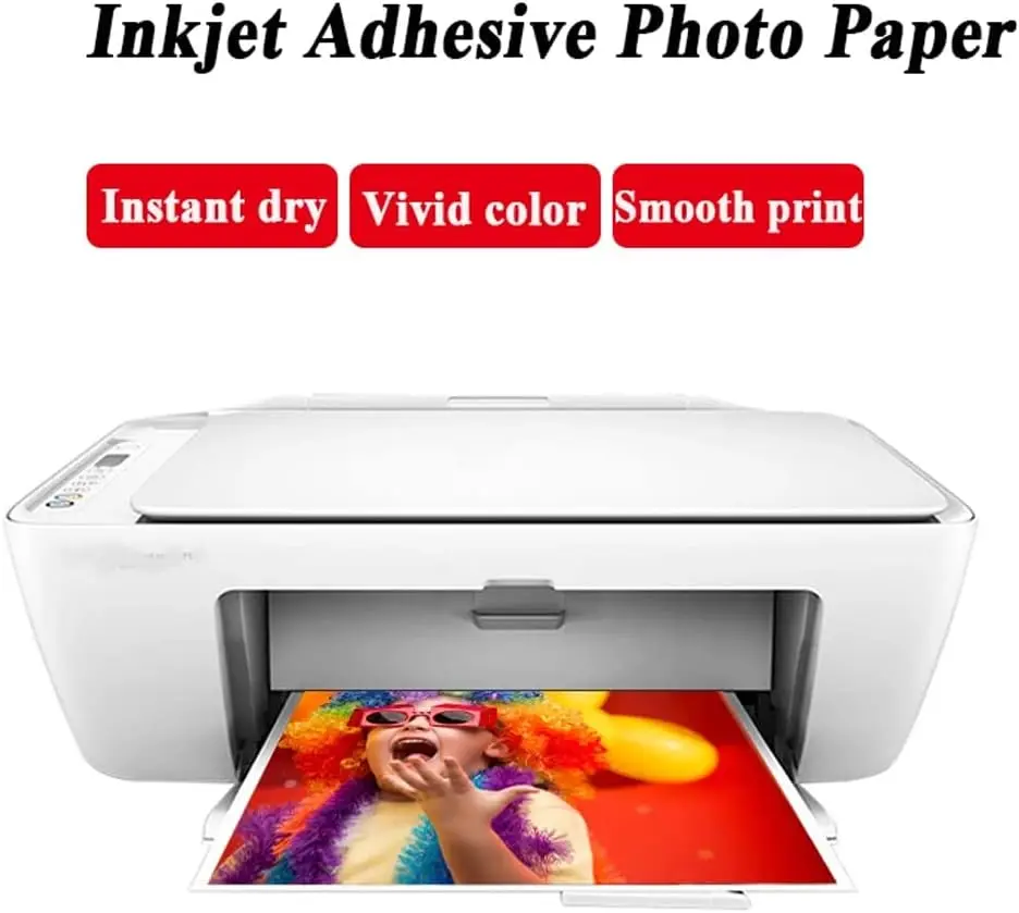HUSPER A4 Size Self-Adhesive Matte Sticker Paper for Inkjet Printer 50 Sheets 128G Photo Paper