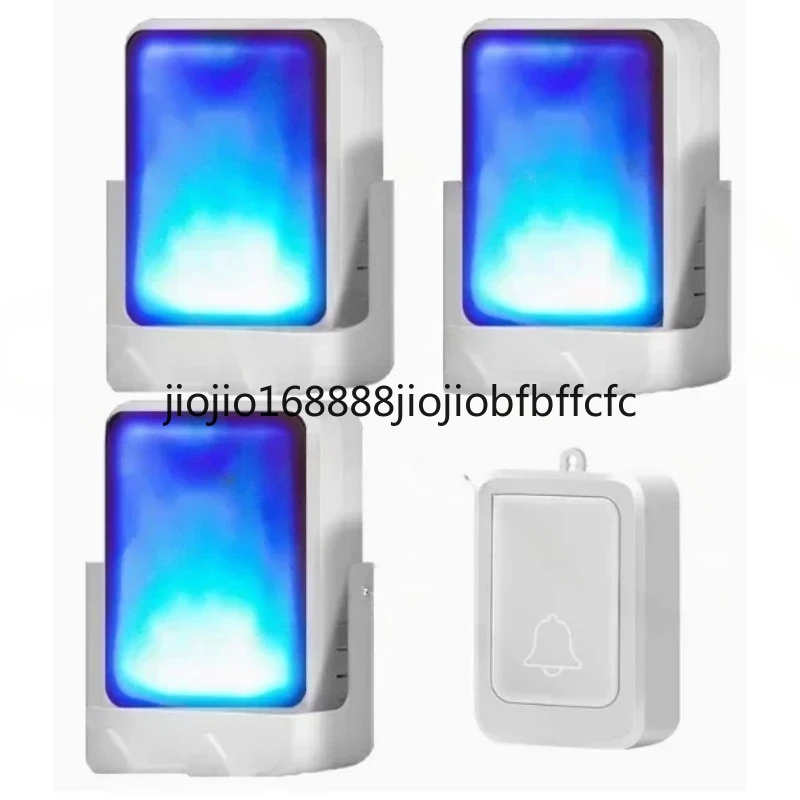 Suitable For 7 Colors Light Flash Music Doorbell Wireless Door Bell Suitable For The Deaf/Hard Of Hearing M Usic