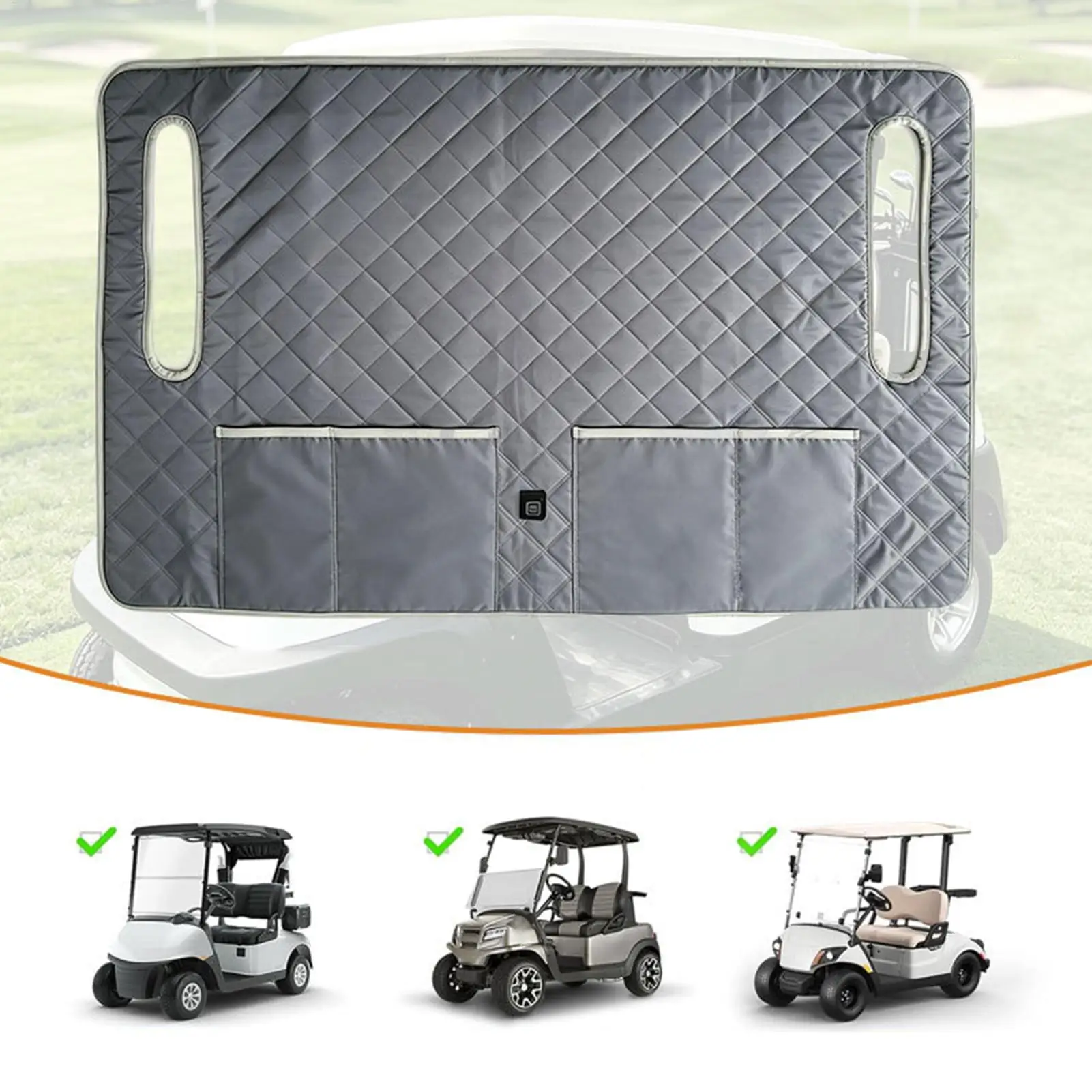 Golf Cart Blanket Non Slip 4 Zone Heat 3 Level Adjustable Pad Golf Cart Cushion Cover For Men Women Husband Pets People Outdoor