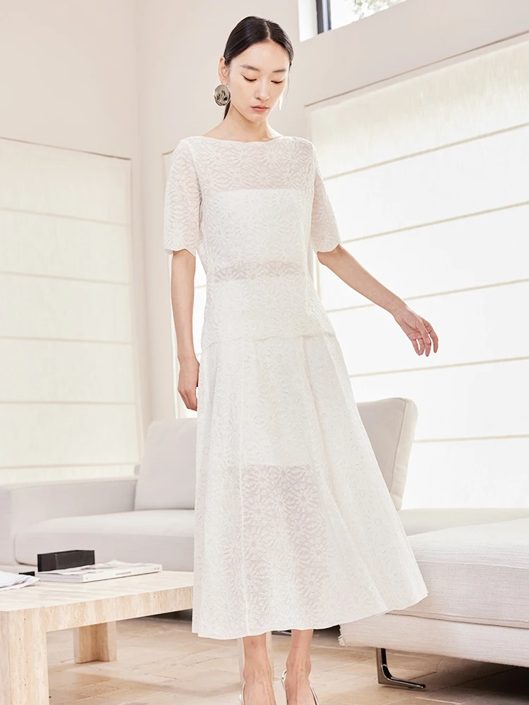 

Комплект Cokewei: юбка макси с эластичным поясом и яркими стразами, а также топ для молодых женщин