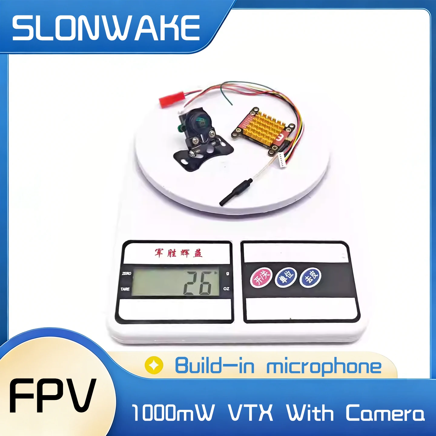 Ready to use New SLONWAKE  FPV Video Transmission Analog Launcher+300mW/600mW/1000mW Transmitter+CMOS1000TVL Camera for RC