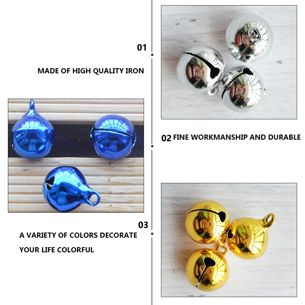 50 ชิ้นระฆังคริสต์มาสสุนัข DIY Craft Electroplated สูญญากาศเครื่องประดับโลหะมินิตกแต่ง