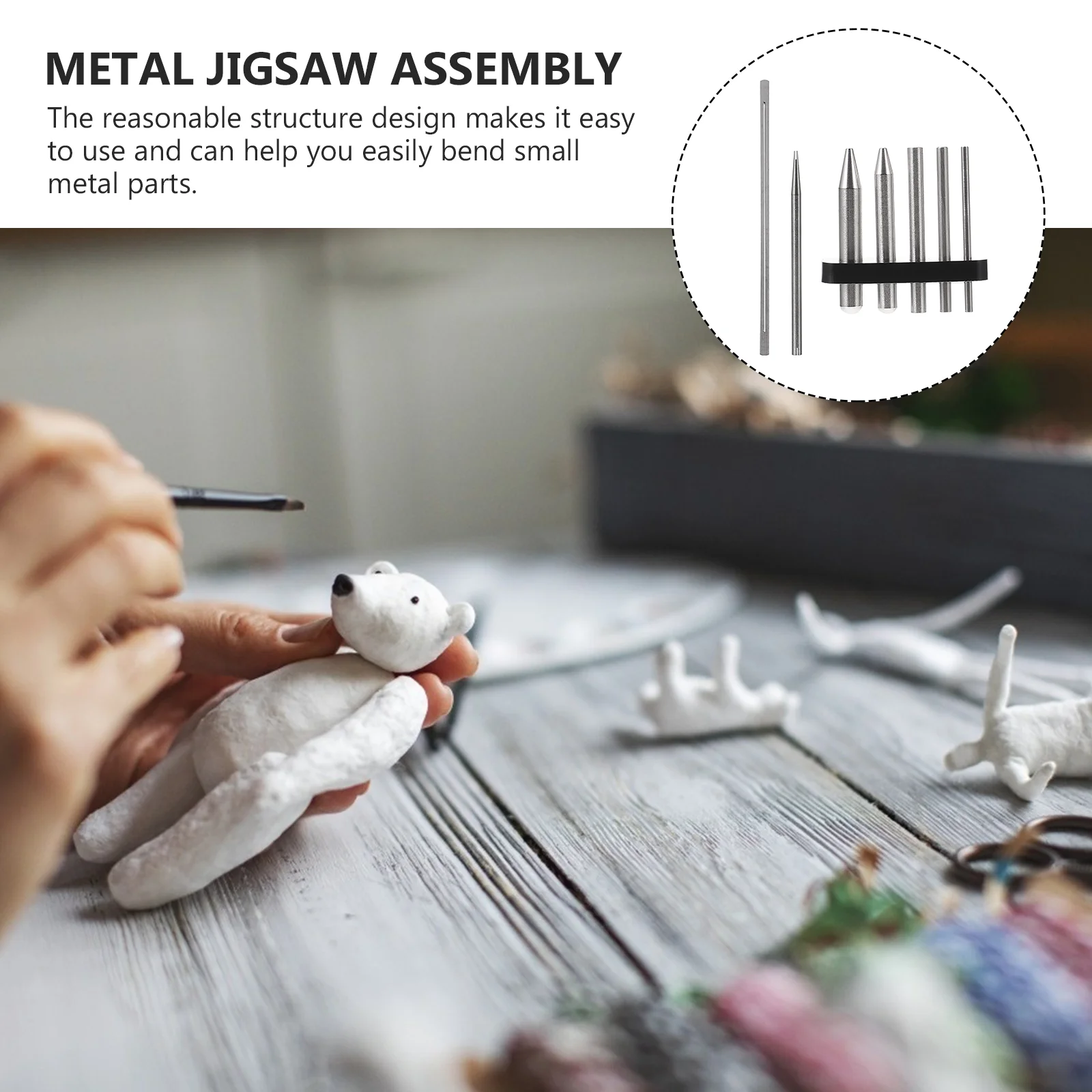 7 Pcs Model Tools DIY Models Multi-functional Metal Bending Assembly Supplies Suite 3D Puzzles