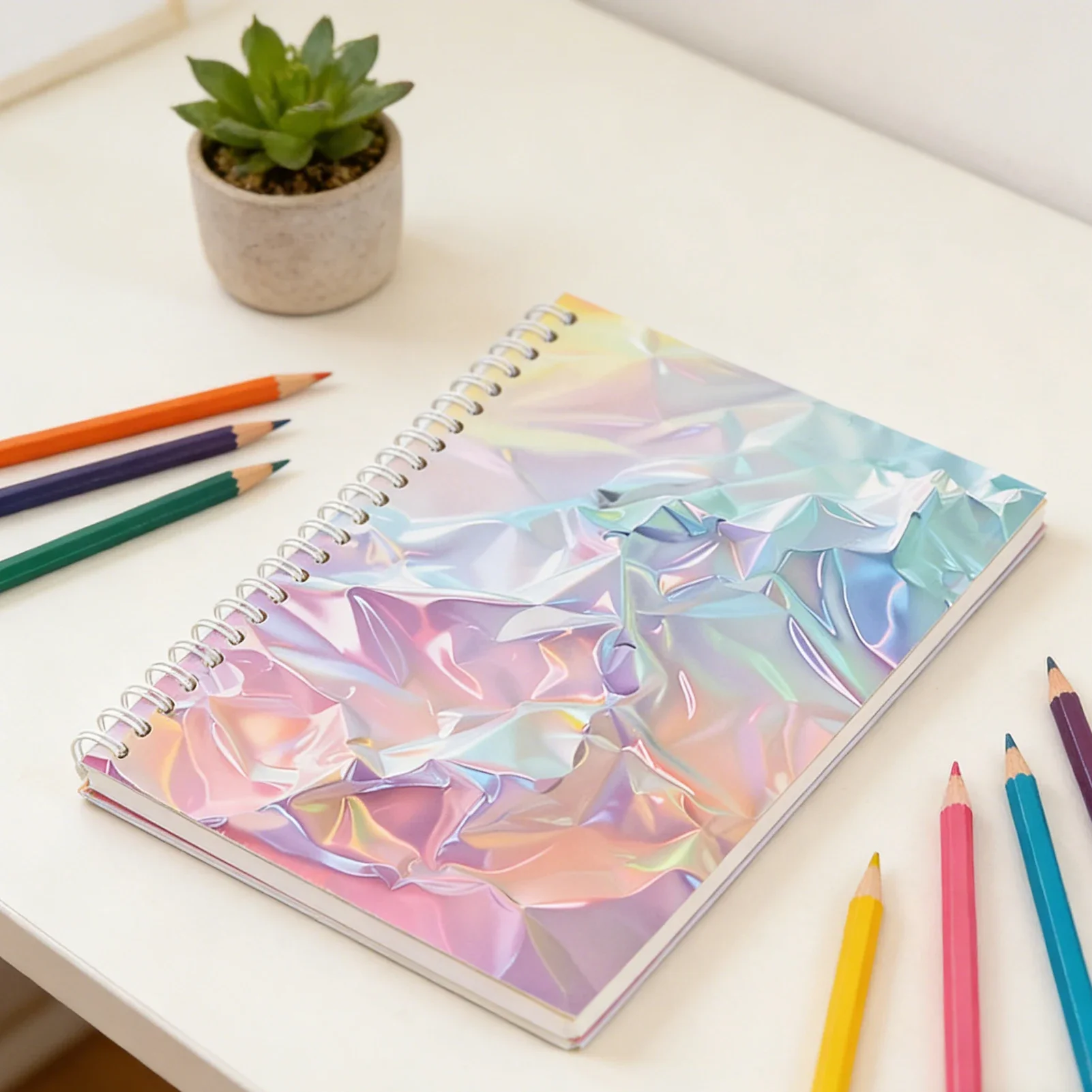 Double Sided Release Paper Notebook Binder with Thick Loose Leaf Sheets for Scrapbooking Sticker Organization Creative Planning