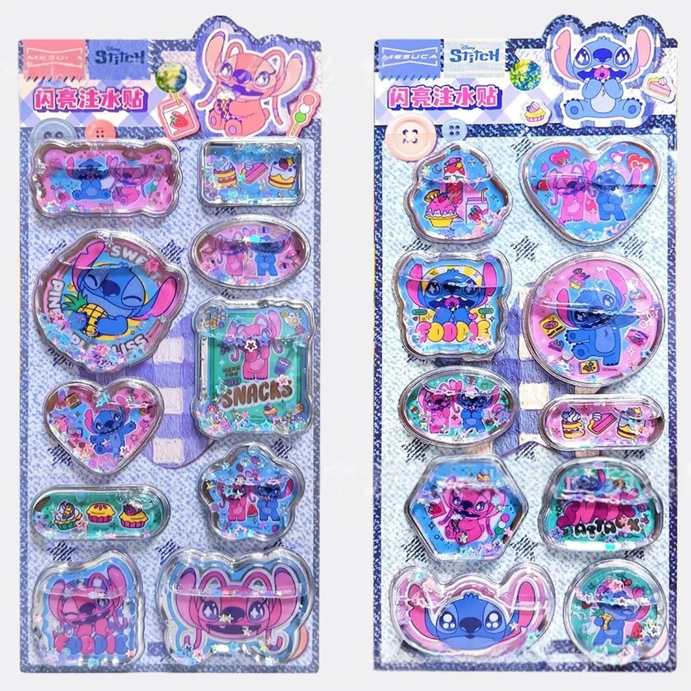 Disney Stitch 3D Shake Stickers DIY Notebook Album Diary Handbook Decorations Cute Anime Stationery for School Students