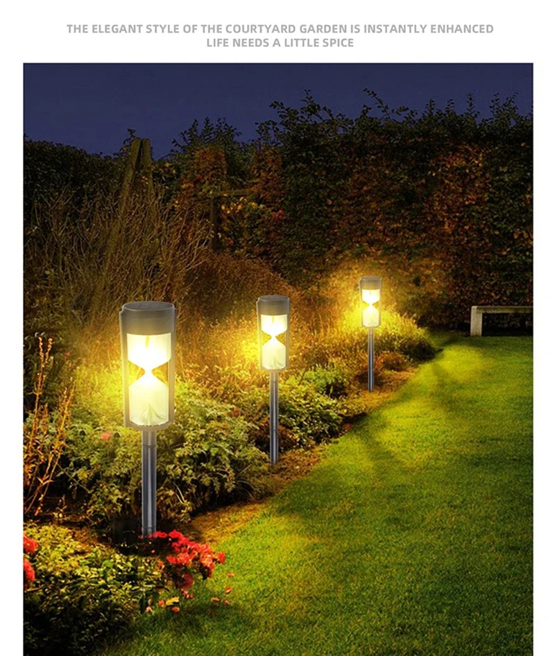 Solar Hourglass Light  Outdoor Waterproof Garden Night Light  Courtyard Decoration  Ground Landscape Light Solar Garden Light