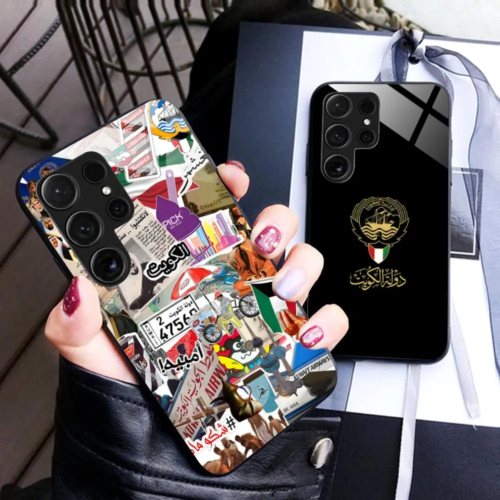 Kuwait Flag Phone Case for Samsung Galaxy S26 S25 S24 S23 S22 S21 S20 Note20 Plus FE Ultra Glass Protective Cover
