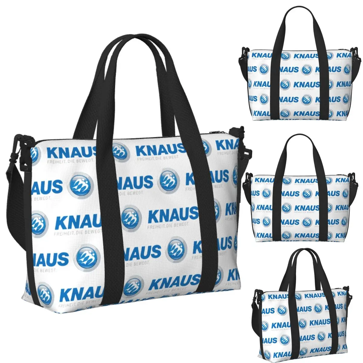 

Пляжная дорожная сумка Knaus Caravan на заказ, большая вместительная сумка-тоут для тренажерного зала, йоги, женская дорожная сумка для покупок