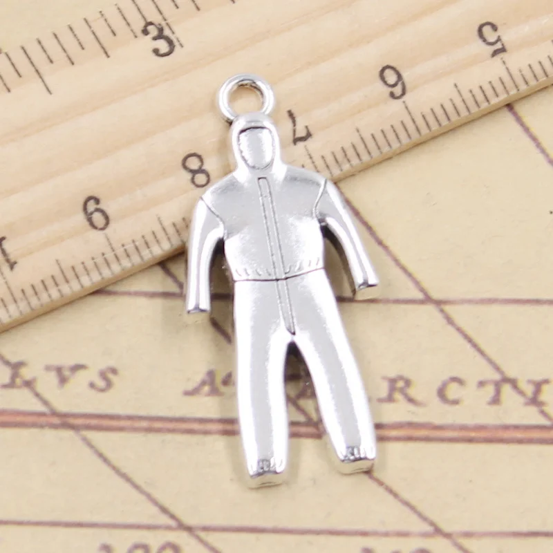 10pcs Charms Doctor Protective Suit Nut Clothing 35x18mm Tibetan Silver Color Pendants Antique Jewelry Making DIY Handmade Craft