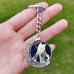 Kamisama Kiss Poster Keychain for Men Women Couple Love Figure Momozono Nanami Glass Rotated Moon Pendant Keyring Anime Gift