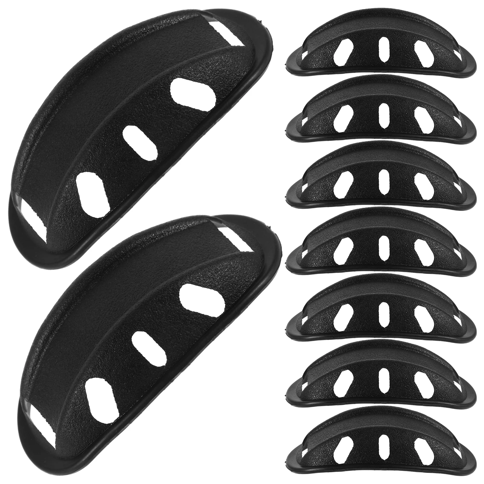 20-teiliges Kinnpolster für Schutzhelm, Kinnbecher, Tarnung, Schutz, Radfahren, Fußballschutz, schwarzes Kunststoffzubehör