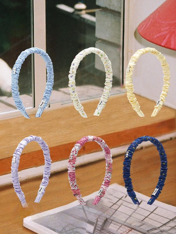 甘い折り畳み式生地ヘアバンド-マルチカラー-多用途花柄ヘアバンド-ヘアアクセサリー-タギオリジナルデザイン-さまざまなシーンに最適