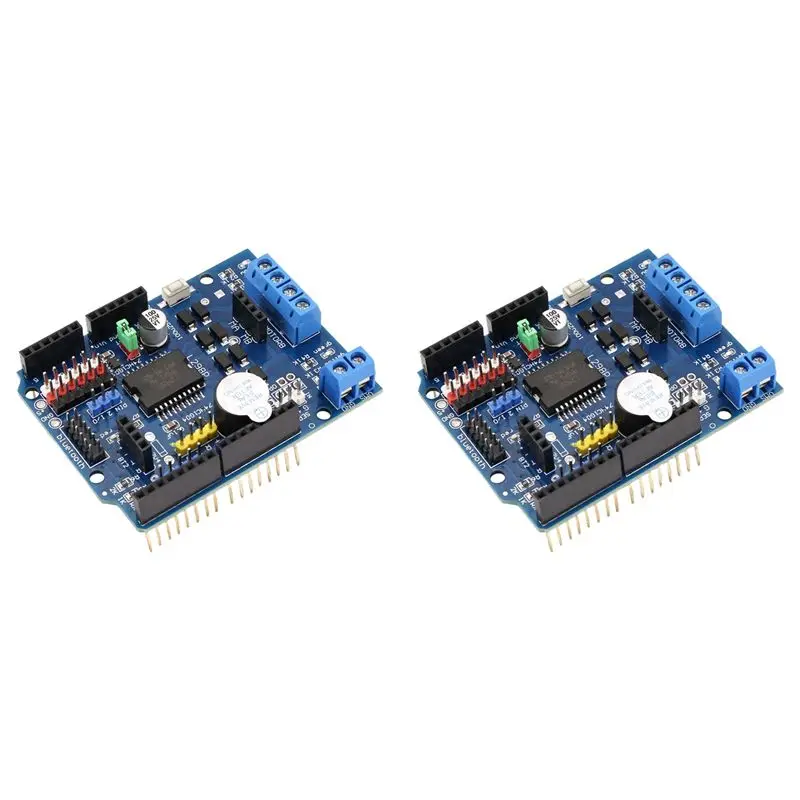 Superior-2X L298P DC Motor Drive Board Module L298P DC Motor Drive Shield Board Module 2A Dual H-Bridge 2 Way For Arduino UNO R3