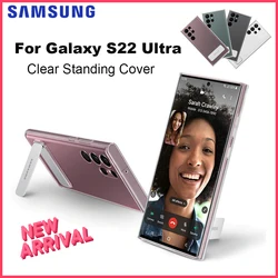 Original Samsung Galaxy S22 Ultra Clear Standing Cover For Galaxy S22Ultra  Clear Standing Cover Clear Standing Case