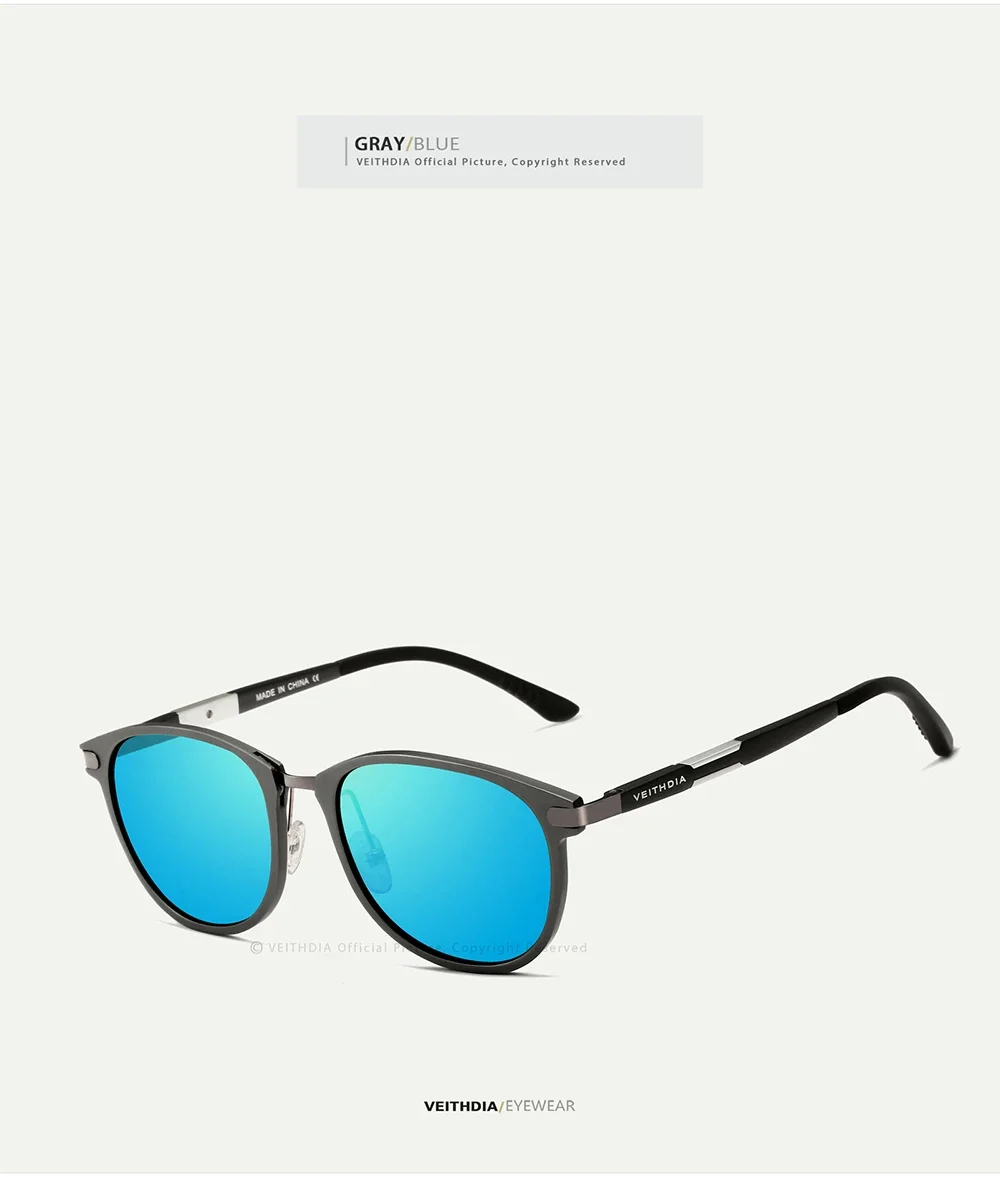 VEITHDIA Sonnenbrille Aluminium Magnesium Brillen Polarisierte Linse Vintage Brillen Männlich Fahren Sonnenbrille Für Männer/Frauen VT6680 – Detail 15