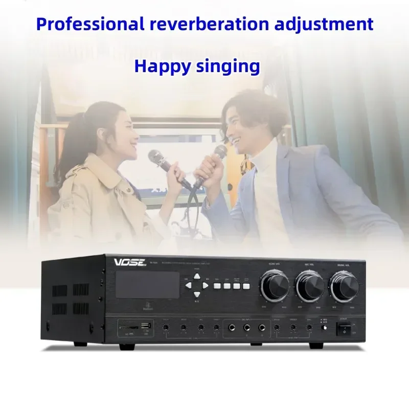 MJ-330 Bluetooth 5.0 600W * 2 Stereo HIFI Stage Home KARAOKE KTV Reverb Amplificatore audio con ingresso microfono coassiale in fibra USB