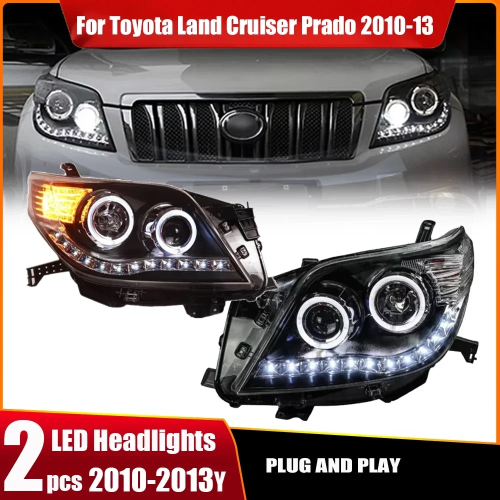

Car Styling for Toyota Land Cruiser Prado F150 Headlights 2010 2011 2012 2013 LED Headlight DRL Lens Double Beam H7 HID Xenon