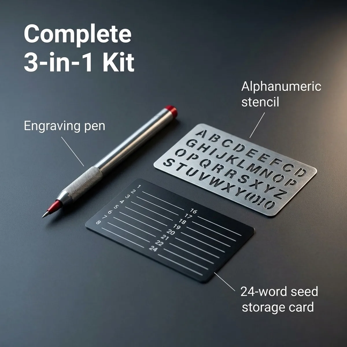 A Set of Stainless Steel Password Book Cold Wallet Suitable for Bitcoin, Dogecoin, Cryptocurrency Password Storage Compatible Wi