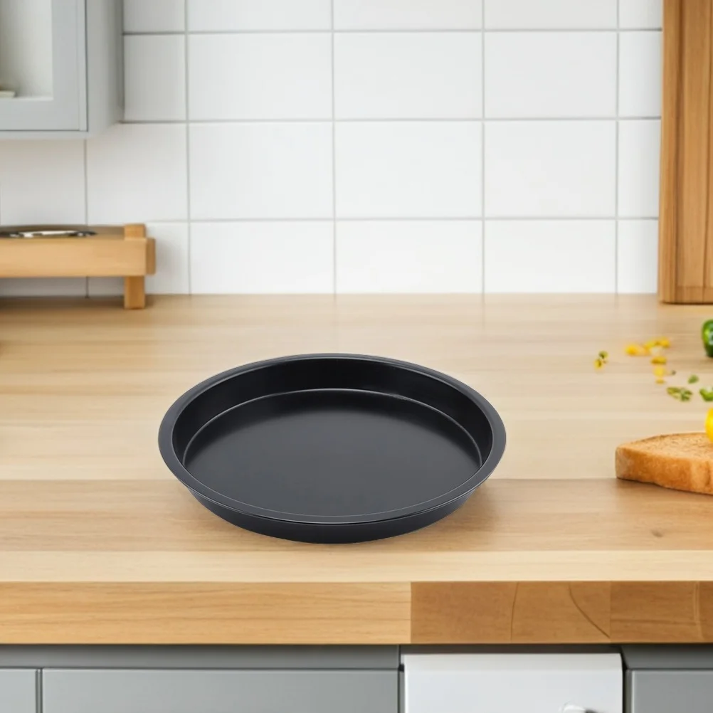 

4Pcs Round Pizza Pan Nonstick Carbon Steel Crisper Tray for Oven Baking 9 Inches Crisper Pan Pizza Bakeware Baking Supplies