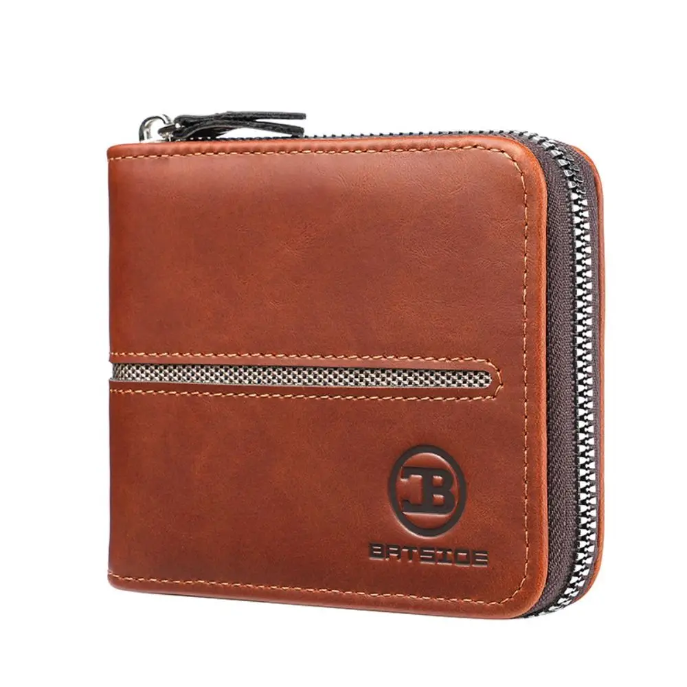 Portafoglio da uomo mini in pelle PU Borsa per carte corta multifunzionale di grande capacità Porta carte di credito pieghevole quadrato Organizzatore di portafogli