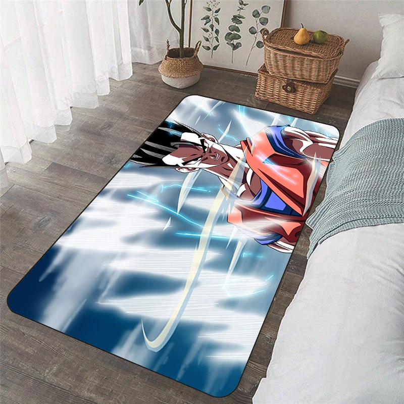 Anime Dragon Ball Floor Mat Super Saiyan Rug Room Mats Kitchen Carpet Gohan Entrance Doormat Home Bath Foot Bathroom Door Rugs